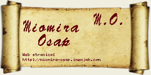Miomira Ošap vizit kartica